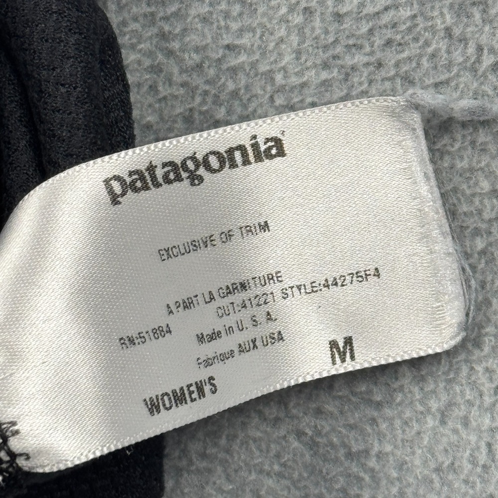 Patagonia Shirt Womens Medium Black Capilene Midweight‎ Zip-T Pullover Made USA - Picture 10 of 12